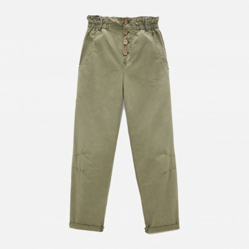 NWT Zara Baggy Rustic Paperbag Pants